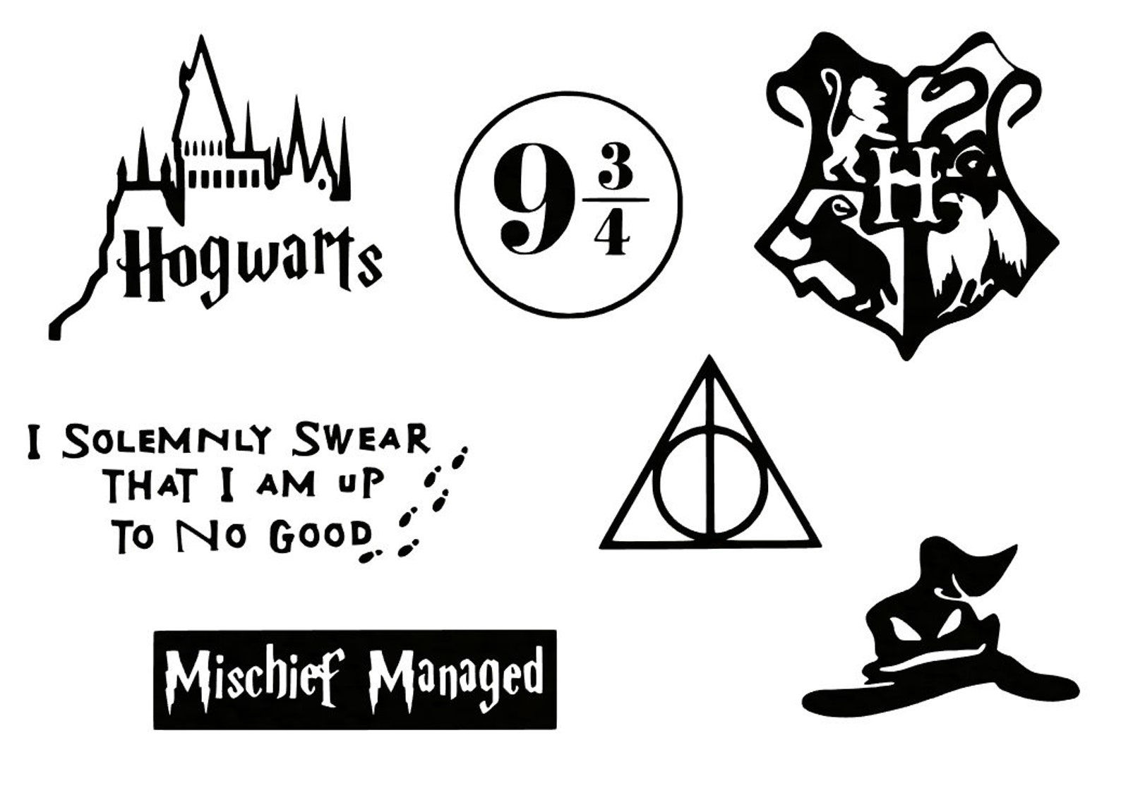 Harry Potter Decal Stickers Harry Potter Laptop Stickers Etsy