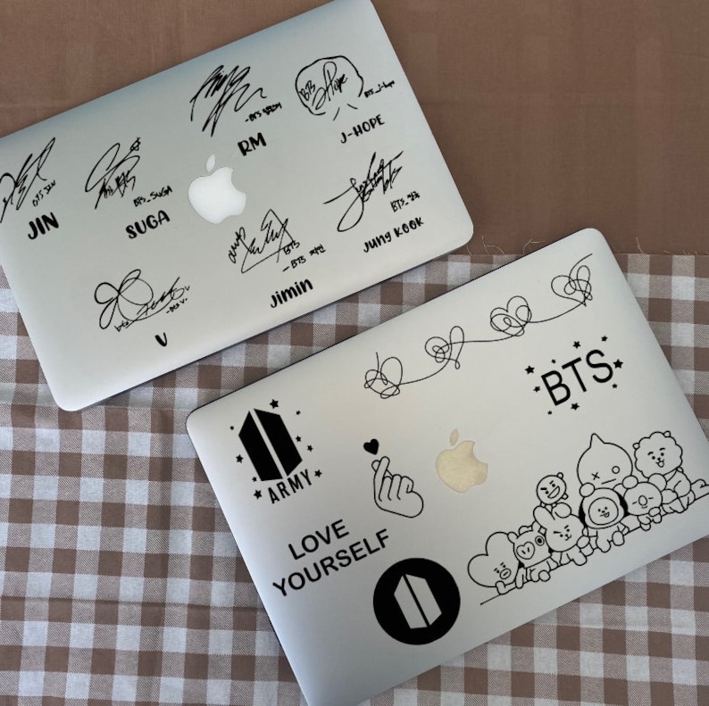 Inspired by BTS Decal Stickers BTS Laptop Decal Stickers Etsy