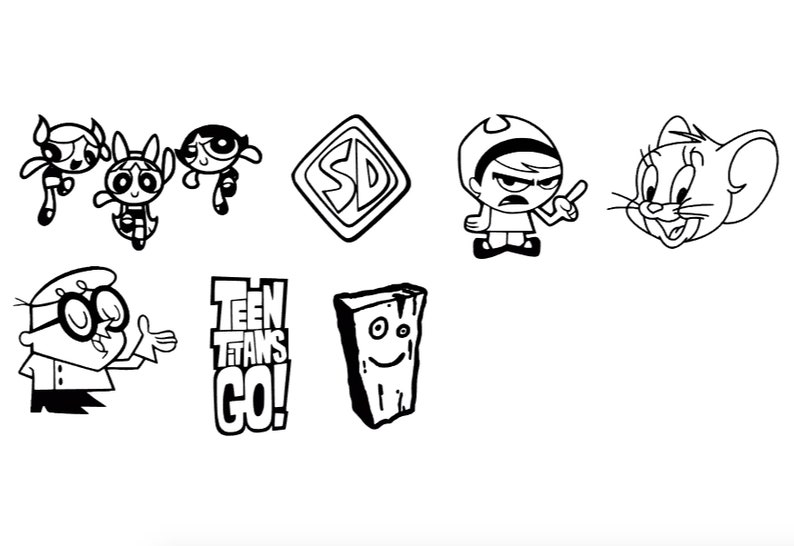 Cartoon Network Decal Stickers Cartoon Network Laptop Etsy