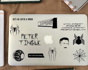 Inspiriert von Spider-Man Abziehbilder | Erstaunliche Spiderman Laptop Aufkleber | MCU Spider Man Aufkleber Aufkleber