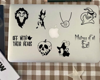 Disney Villains Decal Stickers | Disney Villains Laptop Stickers | Disney Car Decals | Disney Laptop Sticker | Disney Decal Stickers