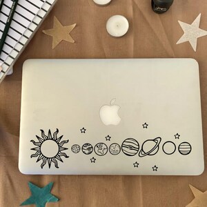 Geïnspireerd door stickerstickers van het zonnestelsel | Laptopstickers voor het zonnestelsel | Planeet stickerstickers | Planeet laptopstickers
