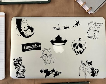 Disney Golden-Bronze Era Decal Stickers | Disney Laptop Stickers | Disney Car Decals | Disney Laptop Decals