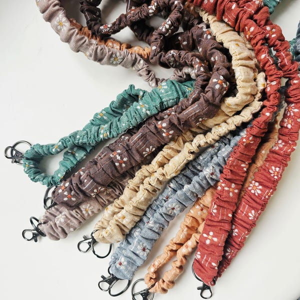 Breakaway Scrunchie Lanyard: Stretchy Safety ID Holder, Teacher Nurse Gift