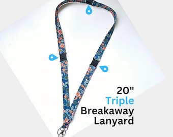 Dreifach abnehmbares Baumwoll-Lanyard: Sicherheitsausweis für Lehrer oder Krankenschwestern