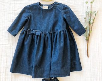 Huxley Dress // Denim Dress // Baby&Toddler Dress // Dark Wash Denim Dress