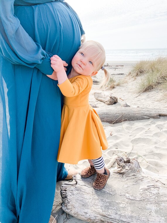 mustard yellow girls dress Handmade Mustard Yellow Twirl Dress: Baby, Toddler & Girls Dress