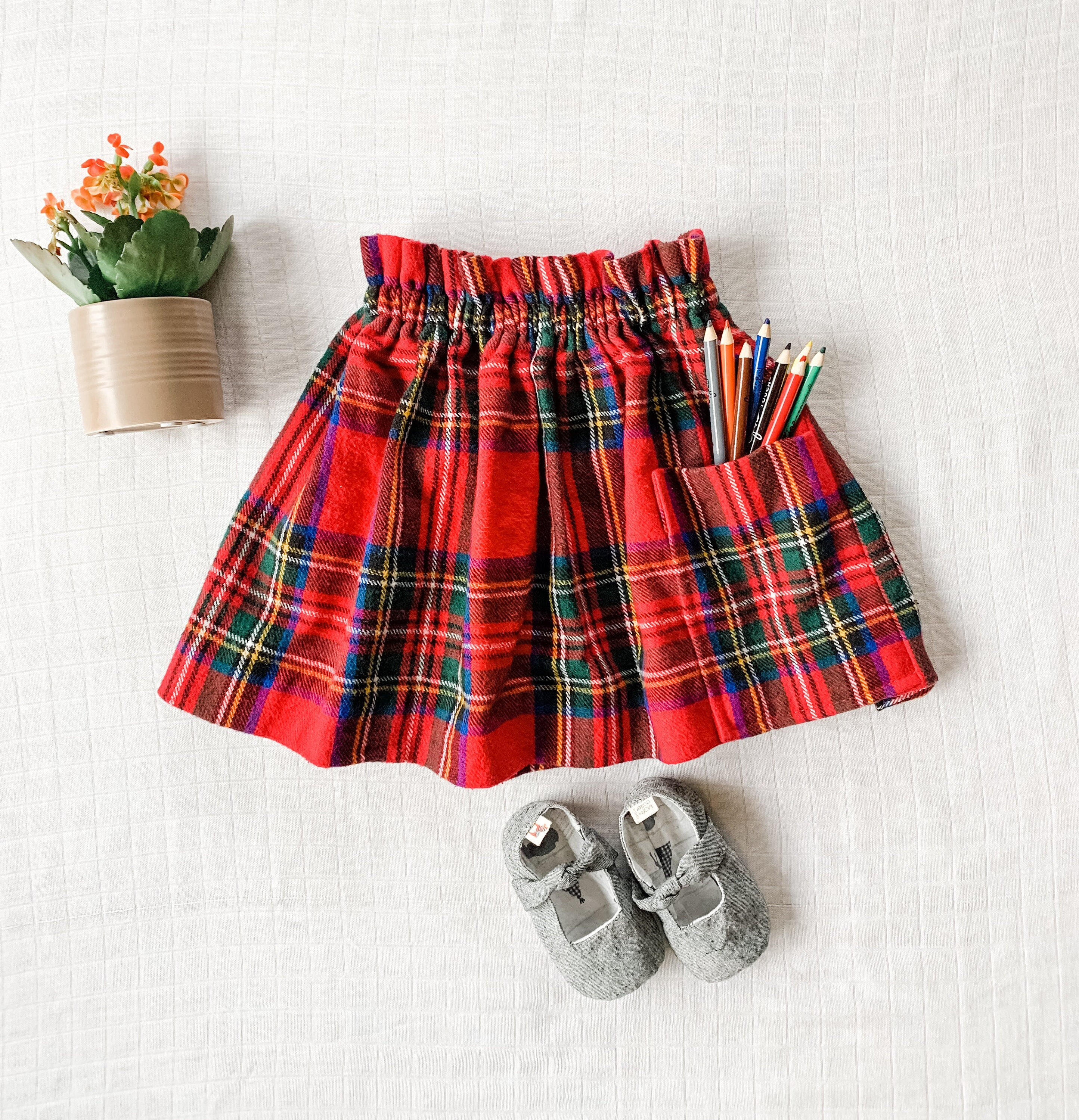 Christmas plaid skirt clearance 8x8