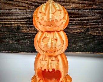 Jack-o'-lantern stack Halloween Pumpkin Dice Tower from Black Blossom Games - Available in 2 Sizes - Dungeons and Dragons, Pathfinder, TTRPG