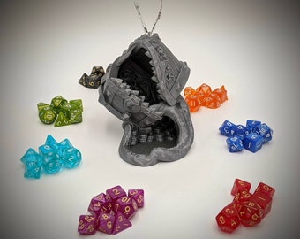 Matching 10mm-D6-scale 7-piece Polyhedral Dice Set in a Random Color