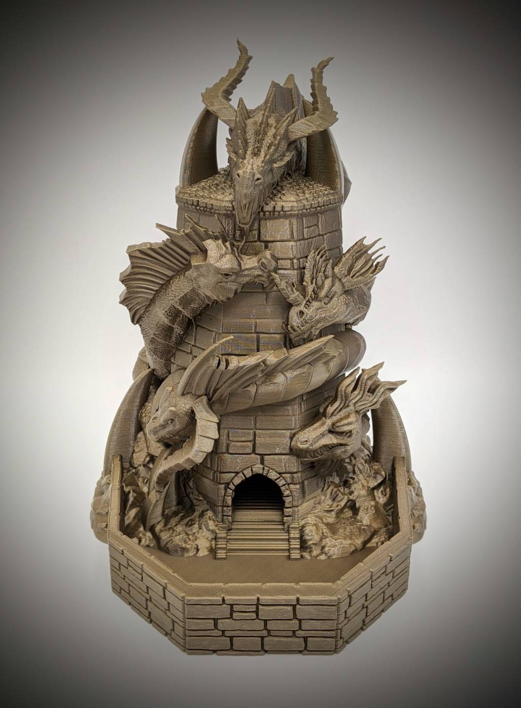 FiveHeaded Dragon Tiamat Dice Tower from Fate's End Dice Etsy