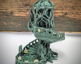 Celtic Fairy Dice Tower from Stratation Design - Dungeons and Dragons, Pathfinder, TTRPG, Magic, Click-Clacks, Dice Roller, Dice Stairs