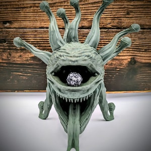 3D Printed Floating Eye Monster Dice Tower for Tabletop Gaming
