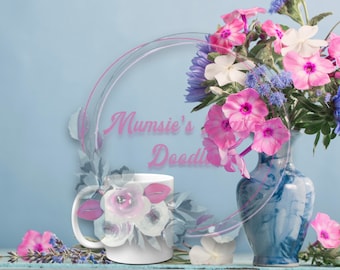 Mother's Day Cup Coffee Mug Mockup (Large Vase)