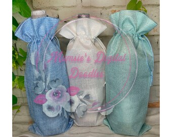 Wine Bag Mockup - Colored Bags
