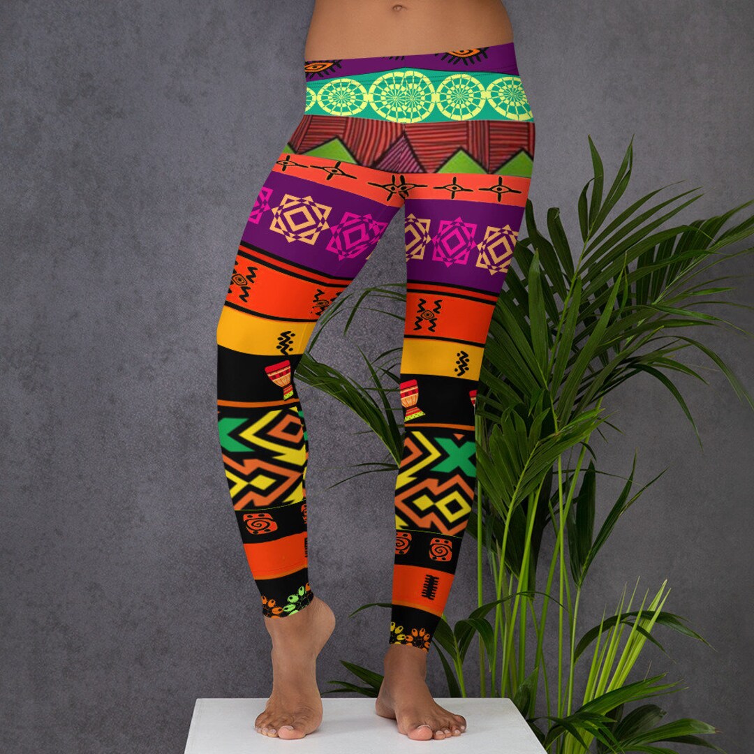 African print leggings best sale