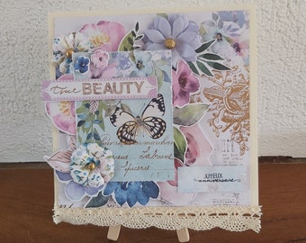 Carte D Inspiration Shabby Anniversairetoutes Etsy