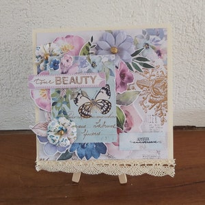 Carte Shabby Pour Anniversairetoutes Etsy