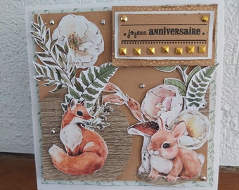 Carte D Inspiration Shabby Anniversairetoutes Etsy
