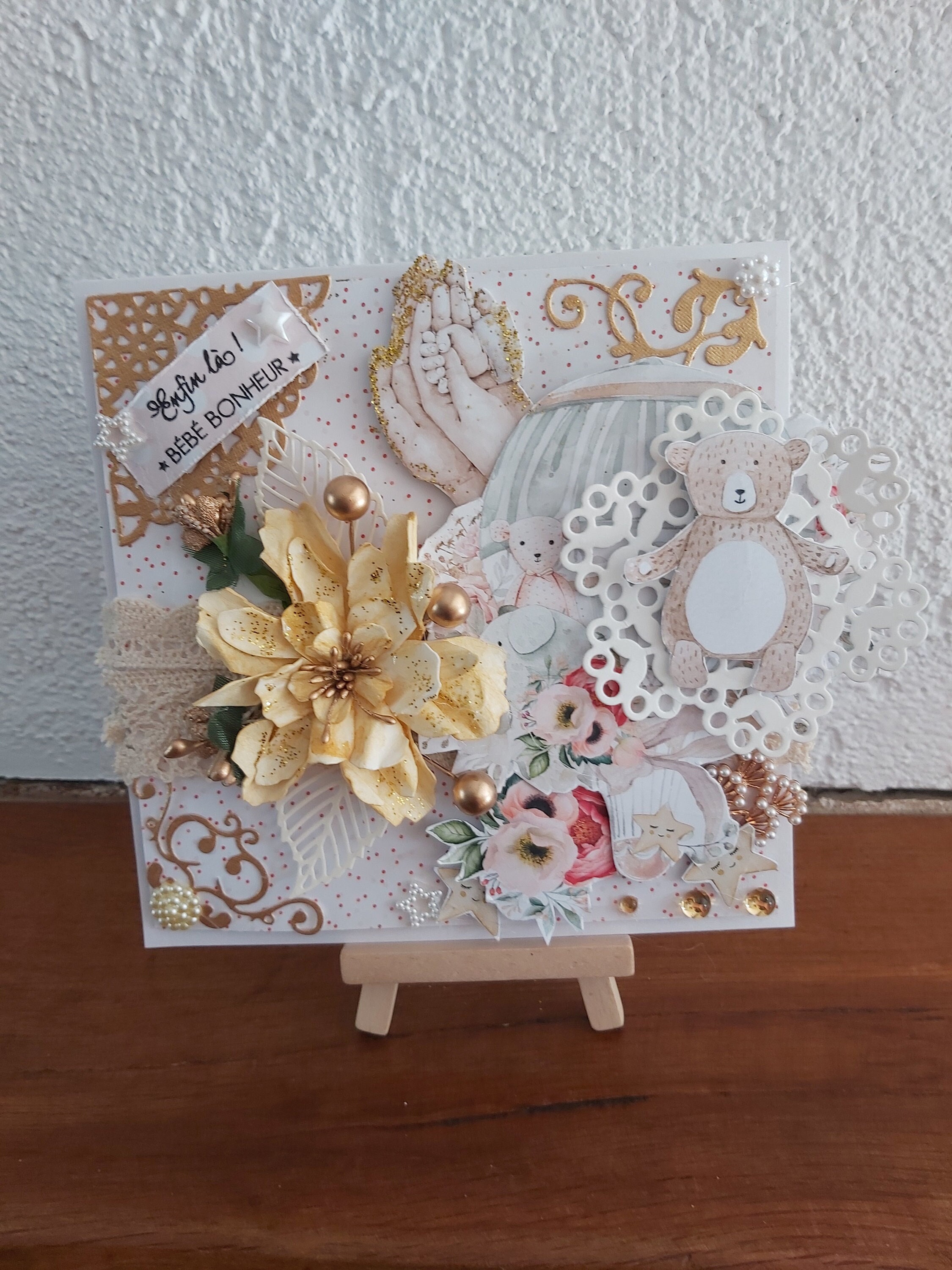 Carte De Voeux Naissance Shabbymixtebebe Fille Ou Bebe Etsy