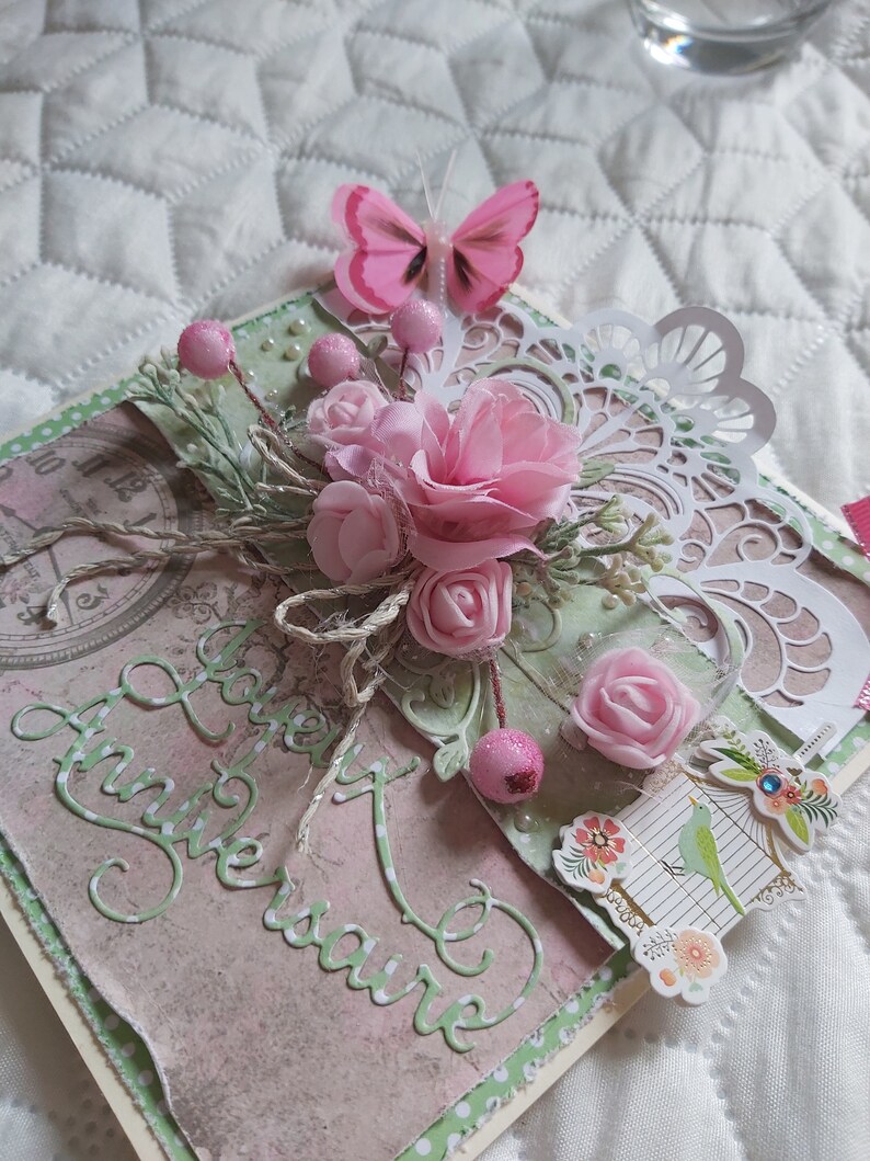 Carte Shabby Fleurie Carte Double Carte Anniversaire 3d Scrapbooking Note Cards Paper Party Supplies Jesuskidsng Org