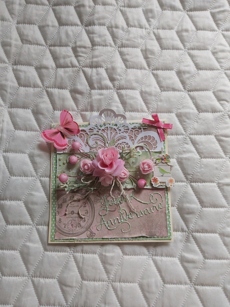 Carte Shabby Fleurie Carte Double Carte Anniversaire 3d Scrapbooking Note Cards Paper Party Supplies Jesuskidsng Org