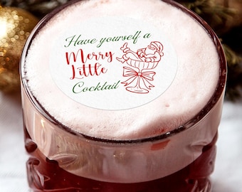 Christmas Edible Drink Toppers - Merry Little Cocktail