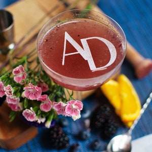 12 CUT-OUT White 2.5 inch edible DRINK toppers Custom Initials wedding cocktail topper, edible wedding initials, edible drink topper