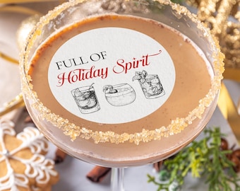 Christmas Edible Drink Toppers - Full of Holiday Spirit