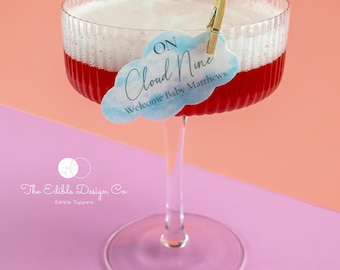Cloud Drink Toppers - On Cloud 9 Bridal Shower or Baby Shower