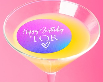 Edible Drink Toppers - Colorful Edible Cocktail Toppers for Birthday, Anniversaries or Graduations