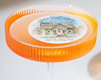 Edible Drink Toppers - Watercolor Home Portrait Cocktail Toppers For New Homeowners, Housewarming Gift