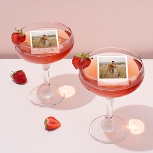 Decorazione per drink con foto commestibile, immagine commestibile, foto commestibile, decorazioni per matrimonio, decorazioni commestibili con ritratto, decorazioni per drink personalizzate, bevanda per matrimonio personalizzata