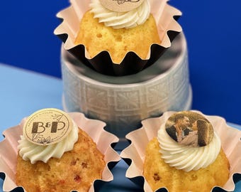 Edible Cupcake Toppers - Metallic Gold Prints