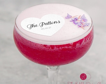 Edible Drink Toppers - Heart Shaped, Custom Drink Garnish