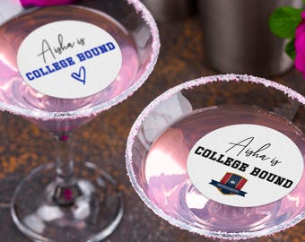 College Bound Drink Toppers - Graduation Party Toppers