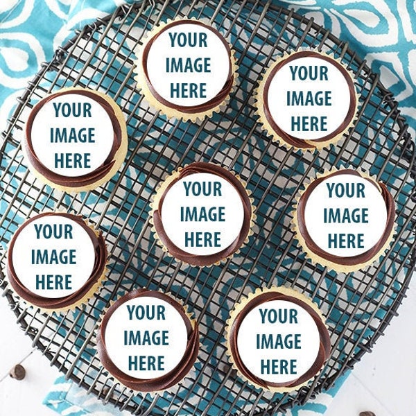 12 Custom Edible 2.5" cupcake toppers, circle cupcake topper, edible cupcake image, custom edible topper, edible photo, custom edible image