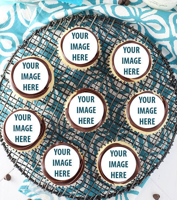 24 PRECUT Happy New Year 2024 Round Edible Wafer Paper Cupcake Cake Toppers  - BG