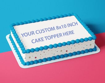 Custom Edible 8x10" cake topper, cake topper, edible cake image, custom edible topper, edible photo, edible image