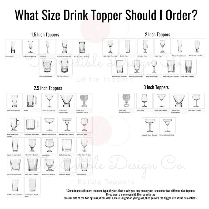 Coquette Bow CUT-OUT Wafer Drink Topper, Cocktail Topper, Custom Edible ...