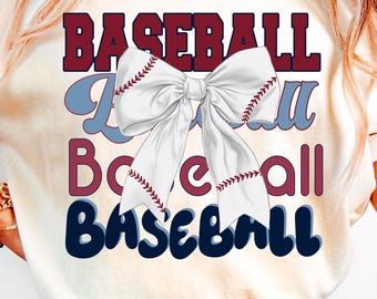 Baseball Mom Coquette Bow PNG, Spieltag Shirt Design, Sublimationstransfer, digitaler Download