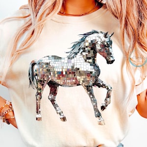 Disco ball horse png, Girly horse clipart, Western graphic, Horse lover design, Horse wall art, Trendy horse printable, Equestrian print