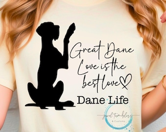 Great Dane SVG, PNG Clipart, Dane Mom Designs (Digital Download)
