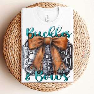 Western bow PNG, Rodeo clipart, Leather bow, Coquette Graphic, Cowgirl printable, Shirt PDF, Sublimation designs, DTF print, Belt buckle image 5