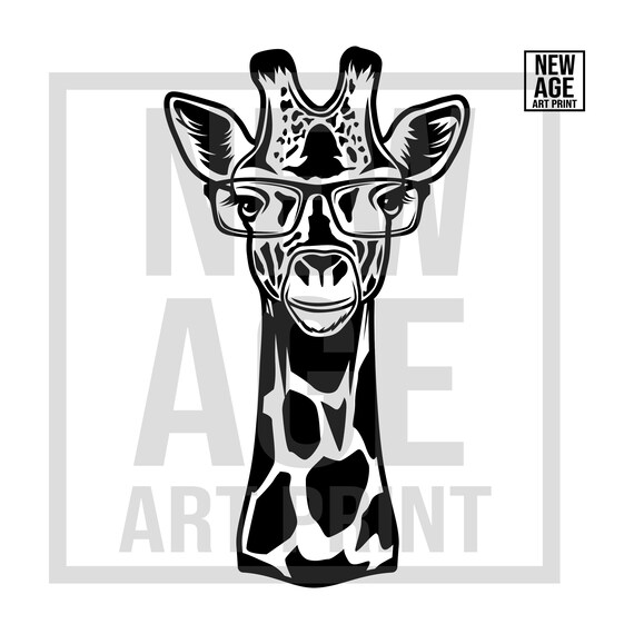 Giraffe Digital Clipart PNG EPS SVG File Cdr Label Cut File - Etsy