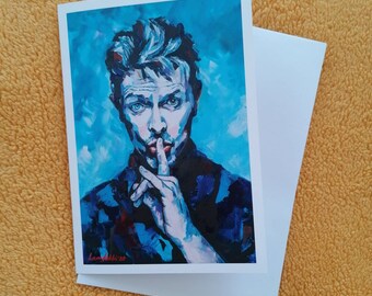 David Bowie A5 card with envelope by artist Lana Arkhi