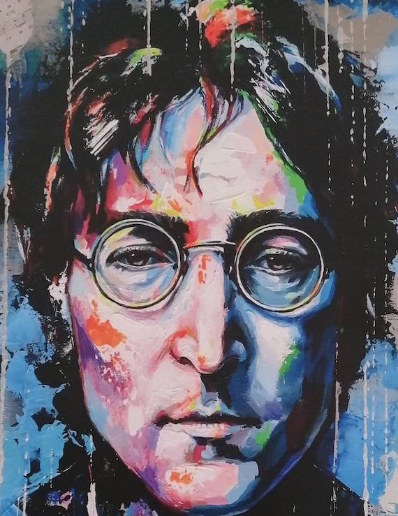 John Lennon Abstract Art Print: Signed Canvas or Aluminum - Etsy