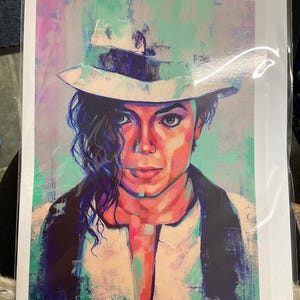 MICHEAL JACKSON A5-kaart en envelop naar origineel schilderij van kunstenaar Lana Arkhi