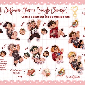 HQ!! Confession Charms/Keychains, Single Characters