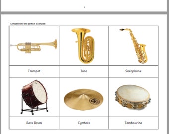 Montessori Composition and Layout of a Symphony Orchestra 3 Parts Cards digital download
